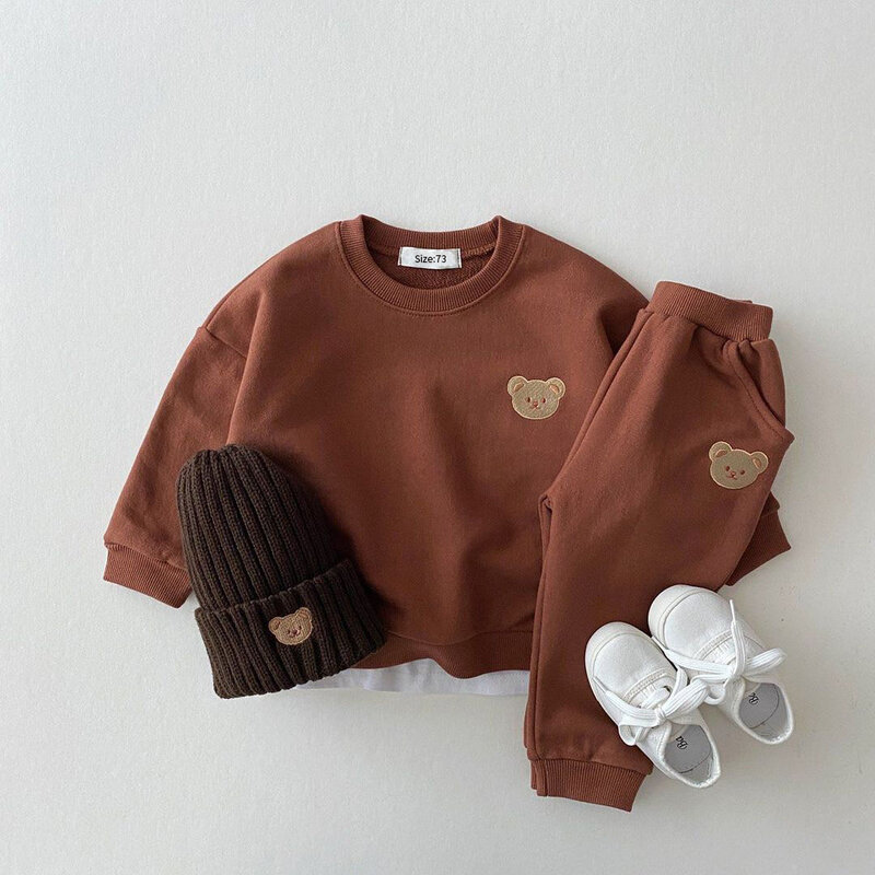 Ensemble de vêtements d'automne pour bébé fille et garçon, 2 pièces, sweat-shirt de sport pour enfant