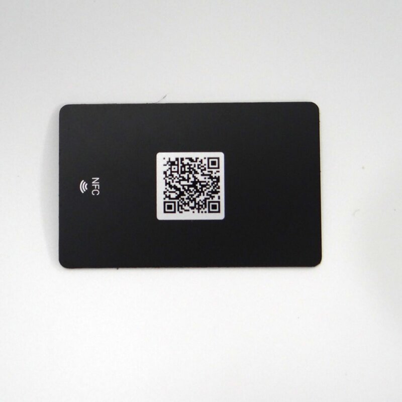 custom,NFC CHIP 213 / 215 / 216 Hidden NFC Metal Business Card with variable qr code and logo