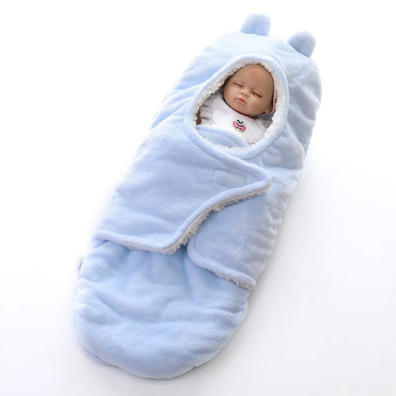 Nuova coperta per neonati traspirante e calda per neonati morbida per l'autunno inverno coperta per neonati coperta per fasce multiuso addensata