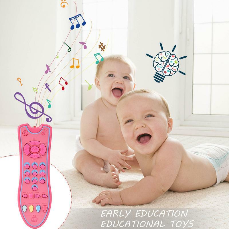 Toy TV de controle remoto com luz e sons para bebês, brinquedos educativos para bebês, aprendizado pré-escolar eletrônico, 3