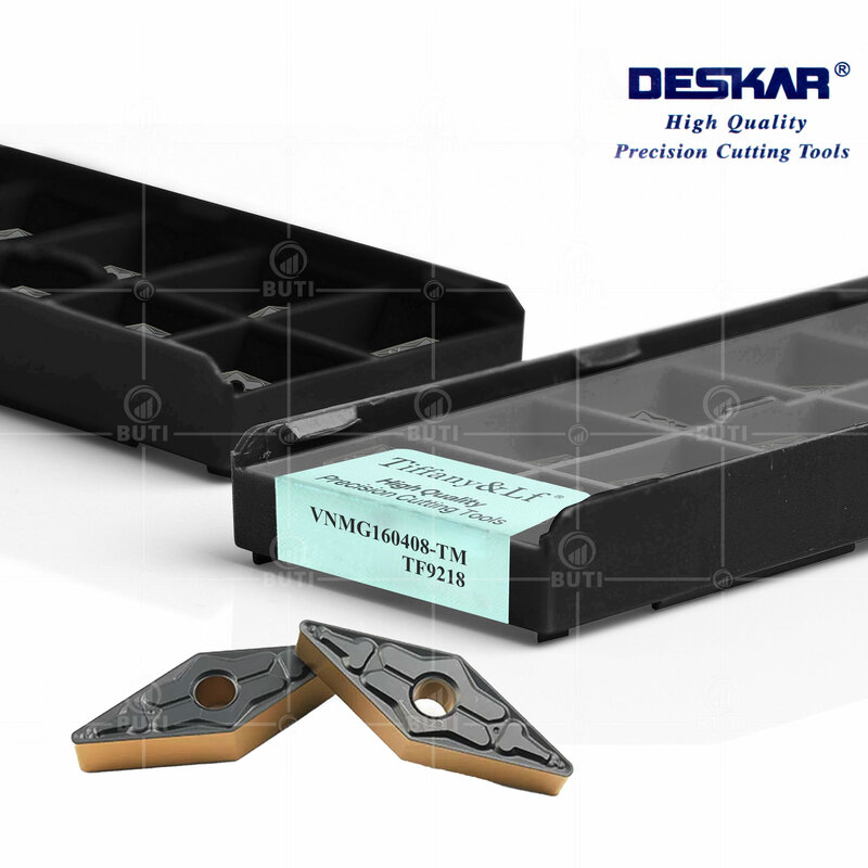 DESKAR 100% originale VNMG160408-TM TF9218 inserti in metallo duro utensile per tornitura utensile per tornio CNC per parti in acciaio taglierina per la lavorazione dell'acciaio