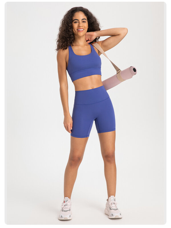 Женские спортивные шорты с высокой талией, облегающие шорты для фитнеса, быстросохнущие велосипедные шорты для тренировок в тренажерном зале