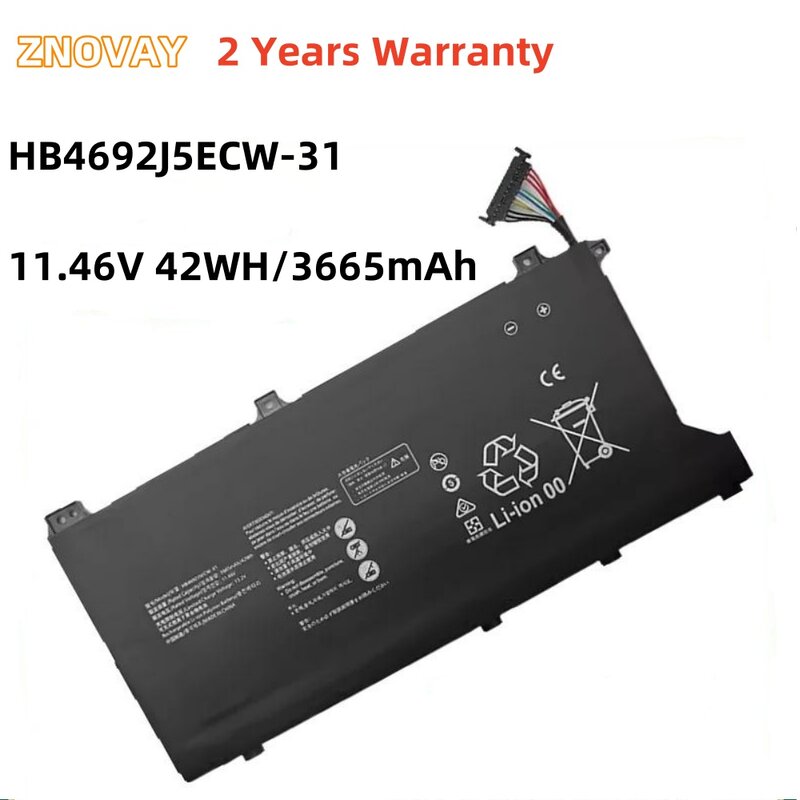Baterai Laptop HB4692J5ECW-31 untuk Huawei MateBook D 15 (2020) BoB-WAH9P BohL-WDQ9HN HNL-WFP9 HNL-WFQ9 11.46V 42WH
