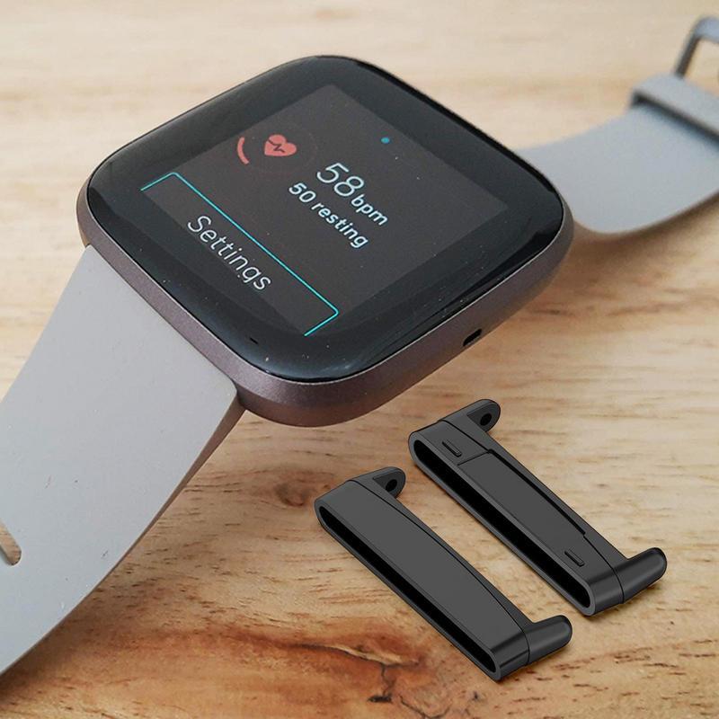 2pcs Watch Strap Connector Para Fitbit Versa 4 Versa 3 Sense 2 Sense Smart Watch Substituir Banda Adaptadores Acessórios de Conexão