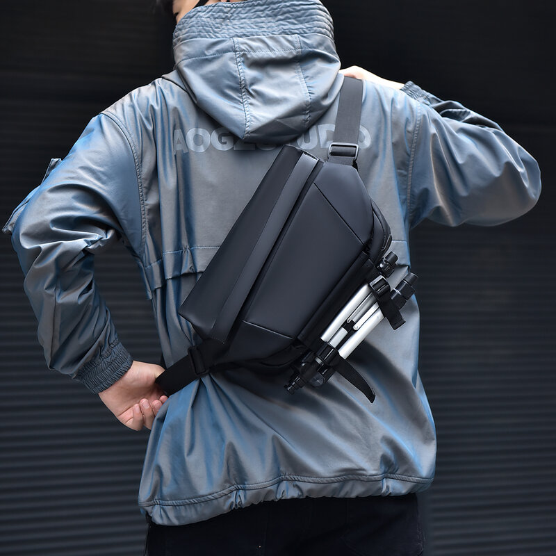 Toposhine Waterproof Single Shoulder Bag Men Crossbody Bag Trendy Lightweight Chest Bag High-end Commuting Leisure Small Bags