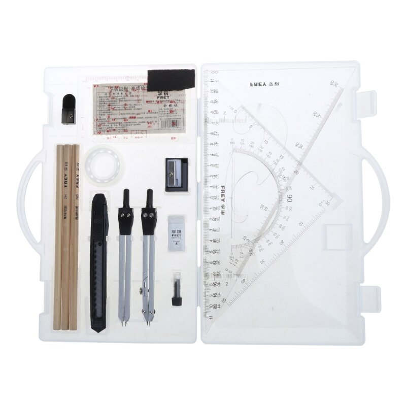 Professional Geometry Set Geometry Kit-for Artists and Students Compasses Drawing Tools Drafting Supplies Drafting Set