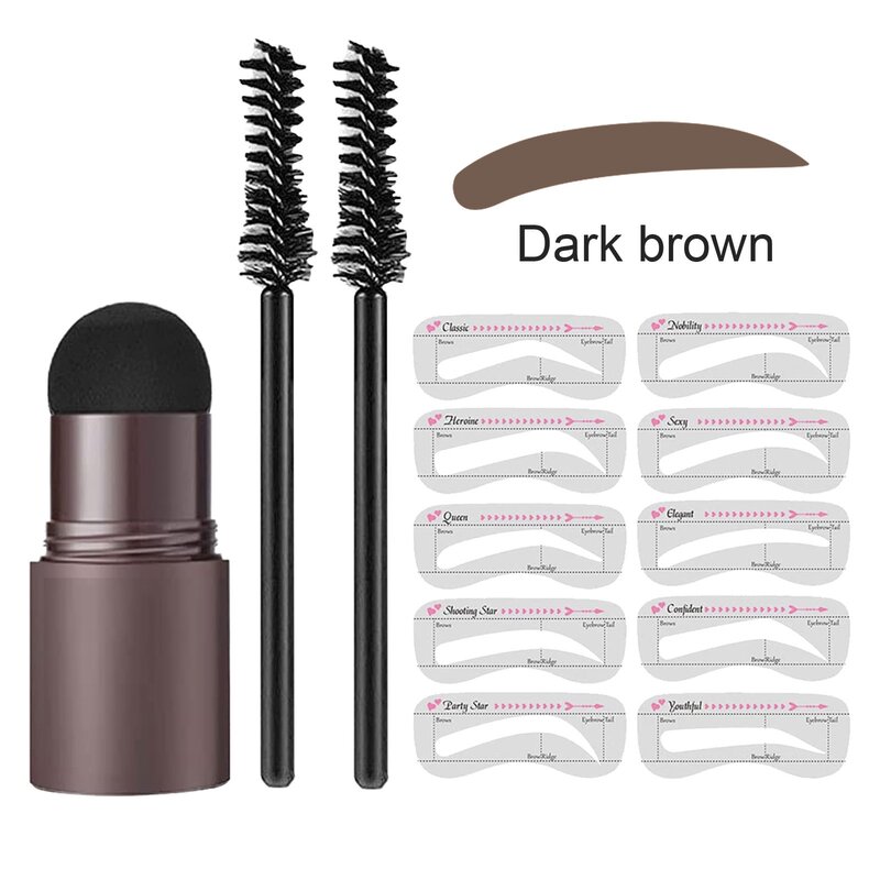 Produk makeup Kit pembentuk cap alis Set garis rambut maquiagem meningkatkan rias untuk wanita oke