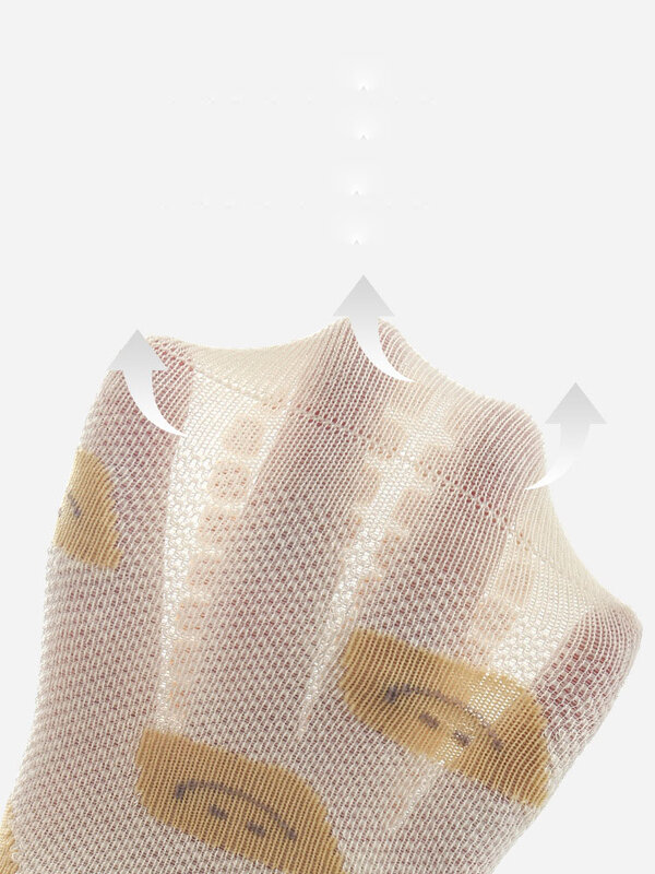 Chaussettes Antidérapantes en Coton pour Bébé, 5 Paires/Lot, Mignonnes, d'Nik, pour Été, 2024