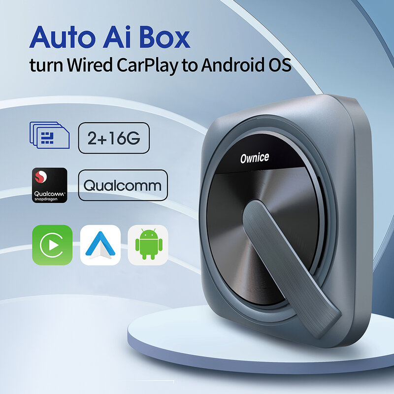 Ownice-A0 Android Streaming TV Box, adaptador sem fio Apple CarPlay, Auto Dongle, Ai Box para Netflix, Spotify, IPTV, Big Sale