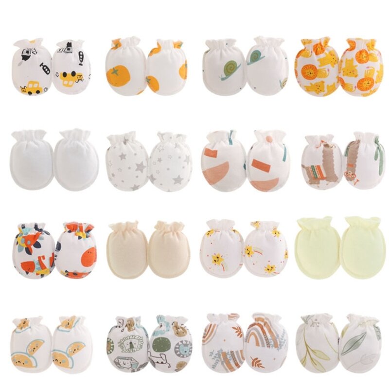 5 Paar Säuglingshandschuhe-Set, Unisex-Baby-Handschuhe, kratzfest, Neugeborene, Duschgeschenk