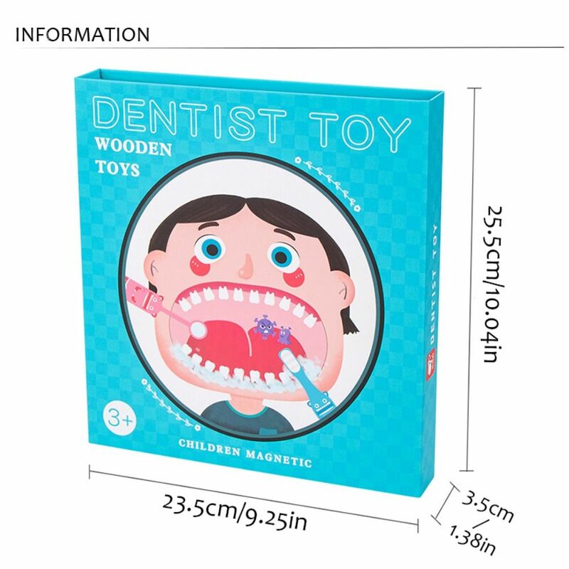 La carie finta gioca con i giocattoli del dottore simulazione della prima educazione Montessori gioco di ruolo del dentista medico sicuro