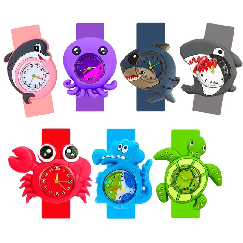 Penguin Starfish Crab Children Watch Baby Education Study-time Toys 1-16 anni orologi per bambini Whale/shark Girls Boys Watches