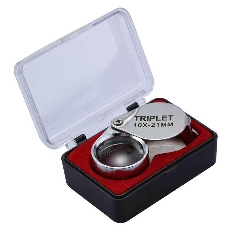 Pocket Jewelry Loupe 10x-30x 21mm Jewelers Diamond Eye Magnifying Glass Magnifier Metal Tools For Coins Gems Stamps Watches