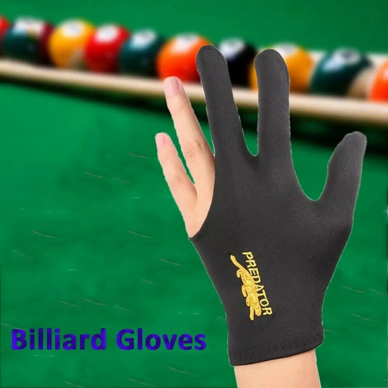 Billar Cue Left Hand Smooth Lycra Fabrics Separate-finger Glove Billiard Accessories Gloves Three Finger