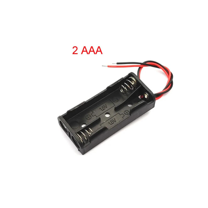 Caja de batería AAA con cable, 1 piezas, ranura 1, 2 ranuras, 3/4, 2AAA, 3AAA, 4AAA