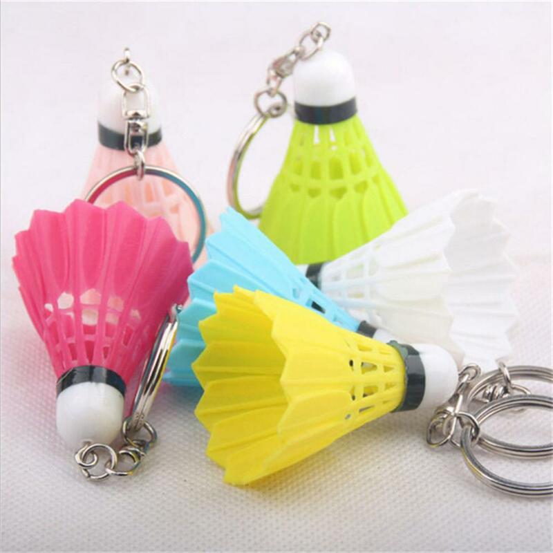 Mini porte-clés pendentif de badminton, porte-clés en forme de raquette de tennis, support de sac à dos, décor de confrontation, poudres