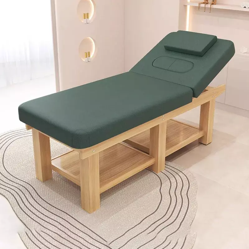 Massage Folding Bed Beauty Mattresses Couch Wooden Tattoo Lash Salon Bed Full Body  Beauty Furniture