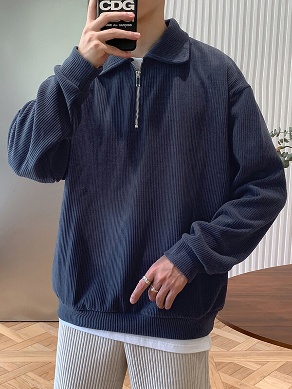 Sweatshirts Mannen Herfst Nieuwe Aankomst Amerikaanse Stijl Vintage Losse Casual Design Solid Uitloper All-Match Ropa Para Hombre Harajuku