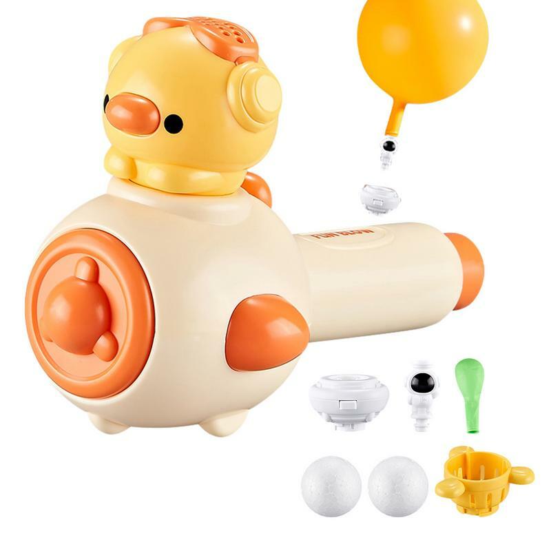 Pływający zabawkowa piłka dmuchany 3 w 1 dmuchany balon zabawka do nauki wiedzy o fizyce uroczy gwizdek z kaczką do ćwiczeń pojemność płuc