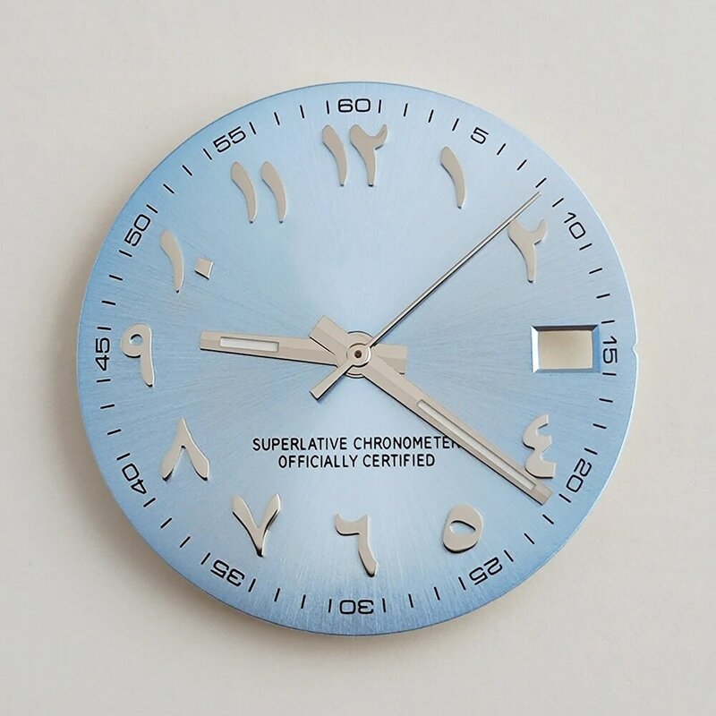 NH35 dial Arabic numerals dial Pink dial Ice blue dial suitable for NH35 NH36 movement watch accessories