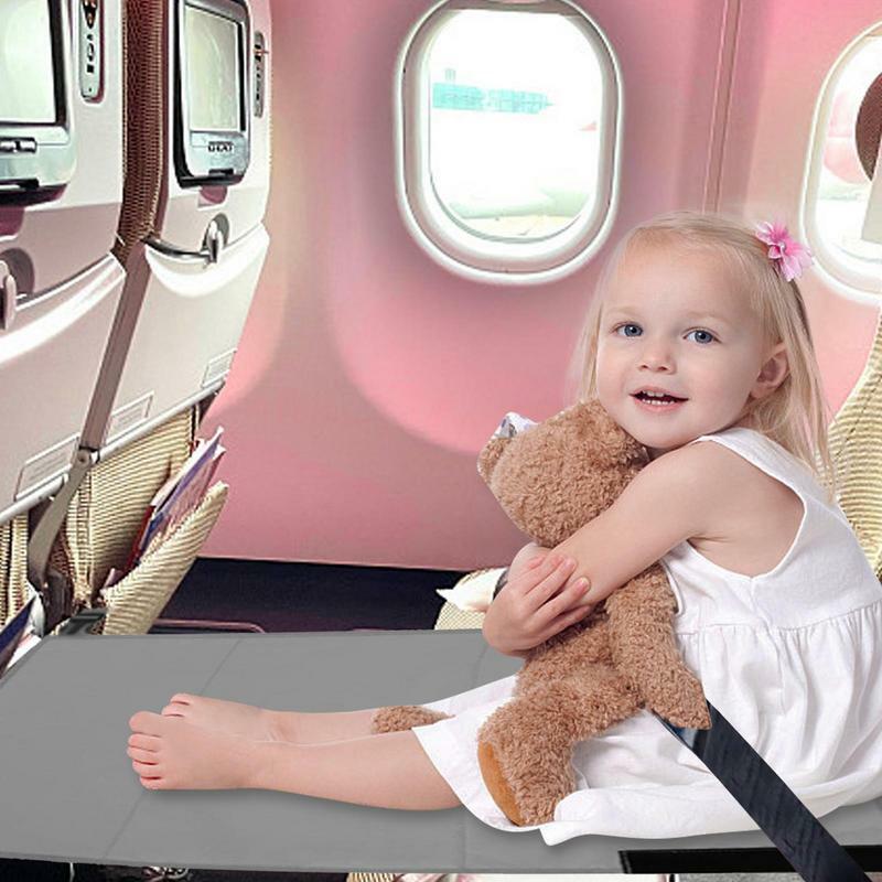 Podpóżka podróżna do samolotu dla dzieci do lotów samolotem podstawowe akcesoria do podróży kompaktowa i przenośna stopa do siedzenia w samolocie