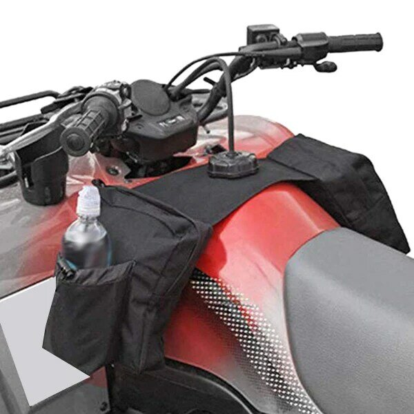 Alforja impermeable para moto de nieve, bolsa para SILLÍN de motocicleta, botella de agua, tela Oxford negra protectora