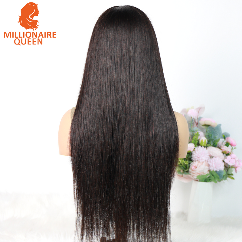 Millionaire Queen Skinlike Real HD Lace Straight Wig, 5x5 HD Lace Closure, 180% Density, Invisible HD Lace, Glueless Human Hair Wigs