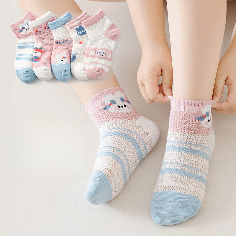 5 пар/партия, Детские хлопковые носки для девочек