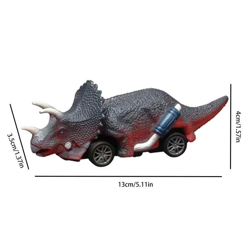 Dinosaur Dino Car Toy Set para crianças, Veículo dinossauro, Animal Pull Back Trucks, Jogos de Natal