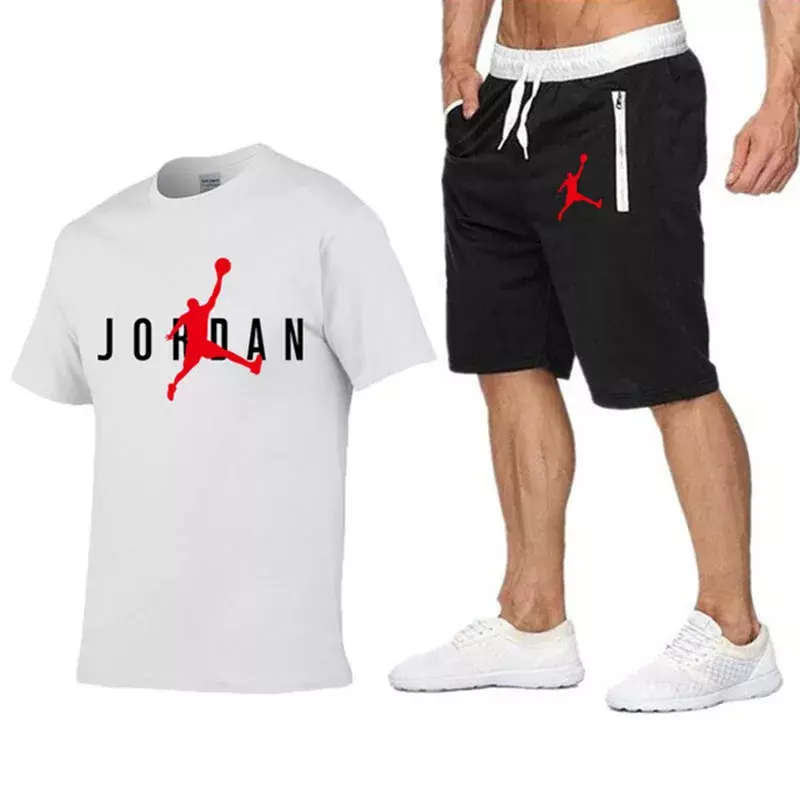 2024 Summer Fashion Brand T-shirt Shorts Men's Sets Tracksuit Printed Sportswear Suits Male Short Sleeves T shirt 2 piece set