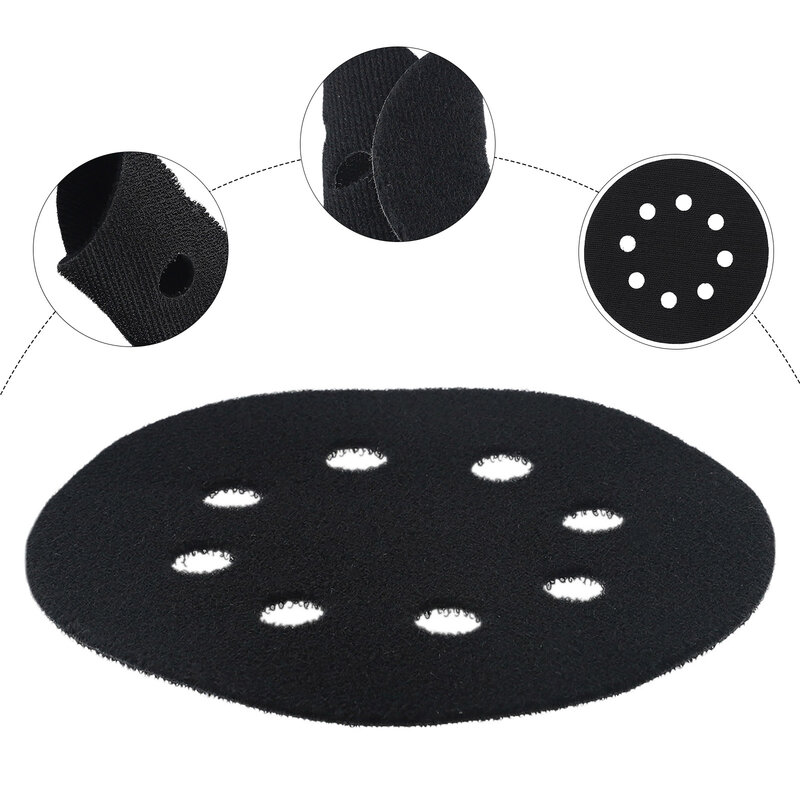 5 Inch 8-Hole Ultra-thin Surface Protection Interface Pad For Sanding Pad Sponge Prevent Dust From Clogging Sander Machine Clean