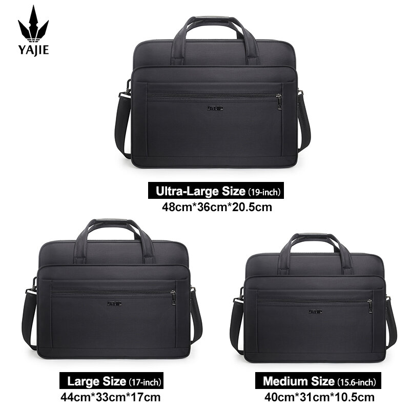 Large Briefcases For Men Canvas Tote Bag 15.6 Inch 17 Inch 19 Inch Laptop Case Work Bags Office Messenger Bag