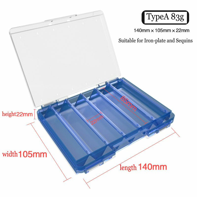 YUQIAO Fishing Lure Organizer Box 12 Compartment High Quality Double Sided Hook Storage Case Plastic Fishing Tackle Accessories