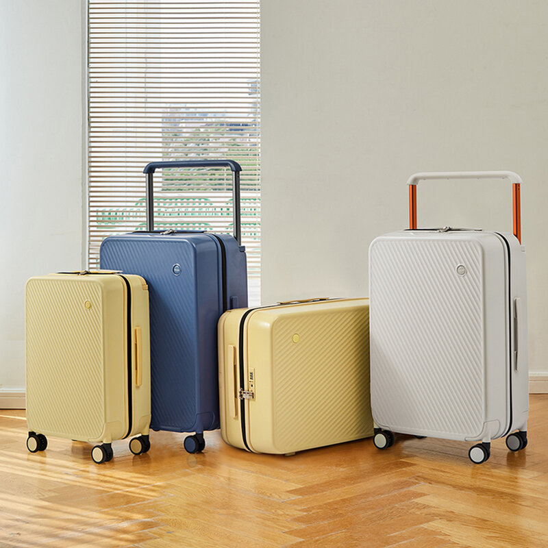 Mixi – valise de voyage à poignée large, roulettes à roulettes, côté dur, PC, serrure TSA, unisexe, 20 et 24 pouces