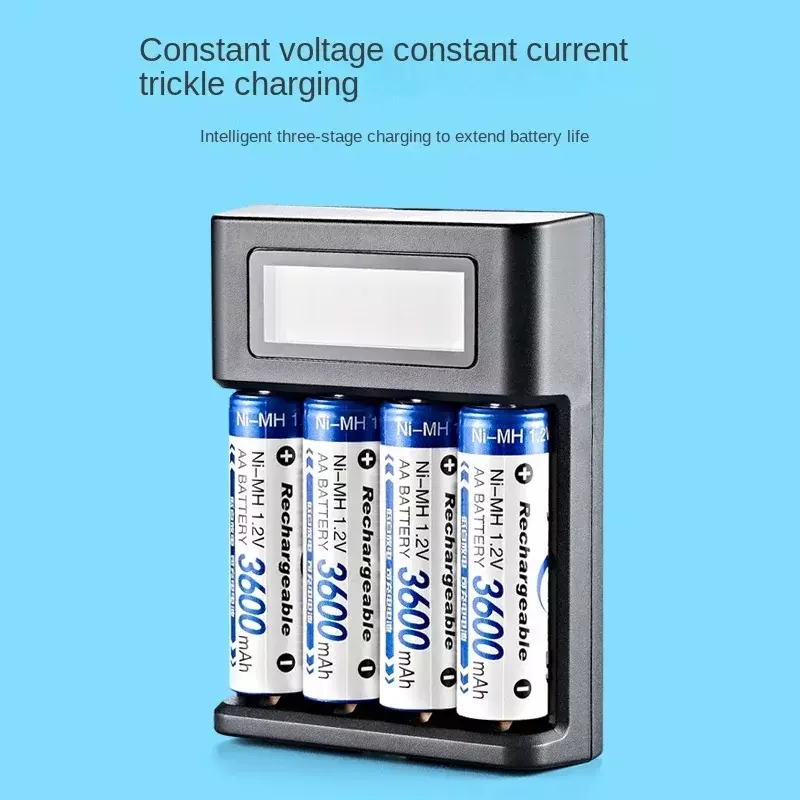Affichage LCD AA / AAA batterie chargeur USB 4 fentes pour NI-laissée/NI-CD AA AAA 1.2V batterie aste indicateur chargeur de batterie