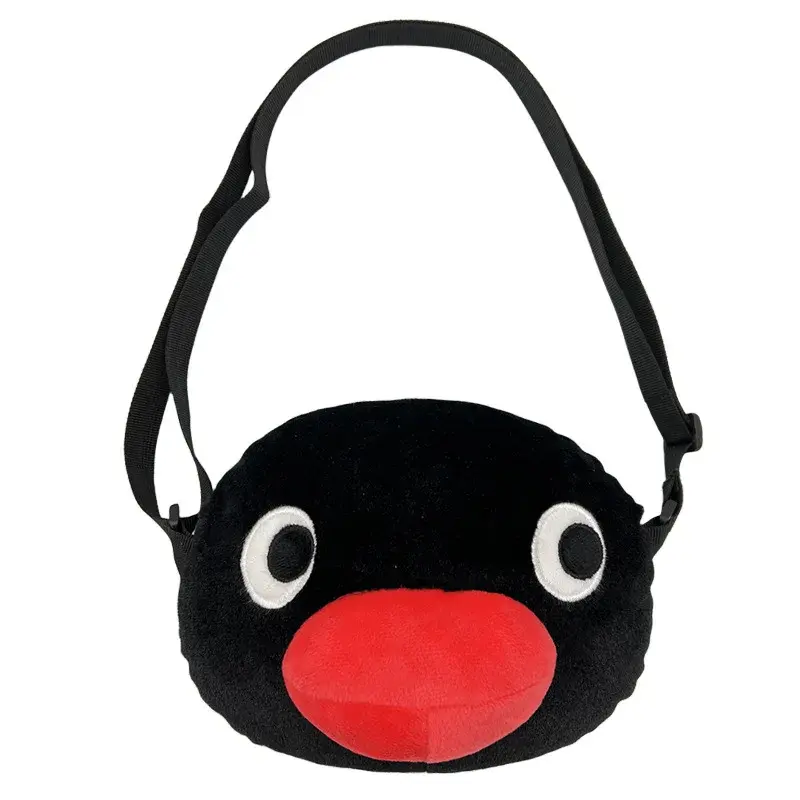 Women Cute little Penguin cartoon shoulder bag plush crossbody bag funny gift bag