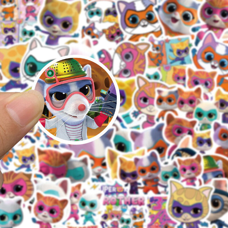 10/30/50 stücke Anime Super Kitties Aufkleber Laptop Notebook Reisegepäck Telefon Kühlschrank Album Cartoon Aufkleber Aufkleber für Kinder Spielzeug