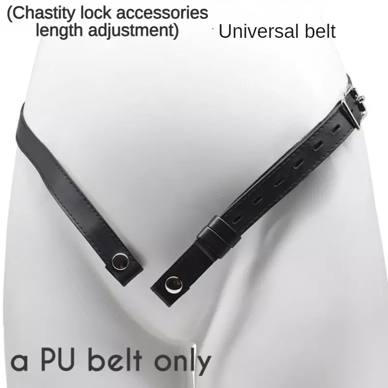 Jaula de castidad de cuero PU, cinturón auxiliar antiapagado, cuerda ajustable para pene masculino, accesorios de bloqueo de castidad, sexyshop