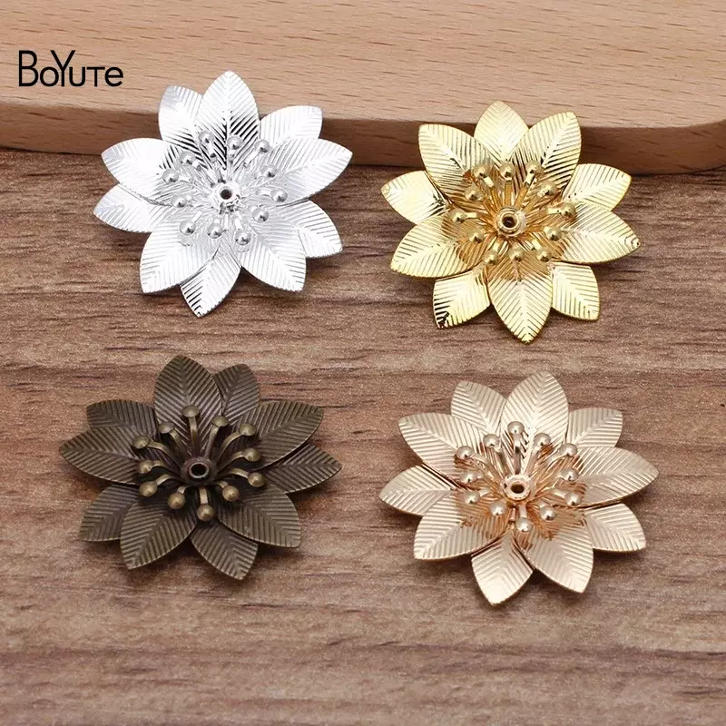 BoYuTe (20 pezzi/lottp) 29MM metallo ottone fiore materiali fatti a mano gioielli fai da te che fanno accessori