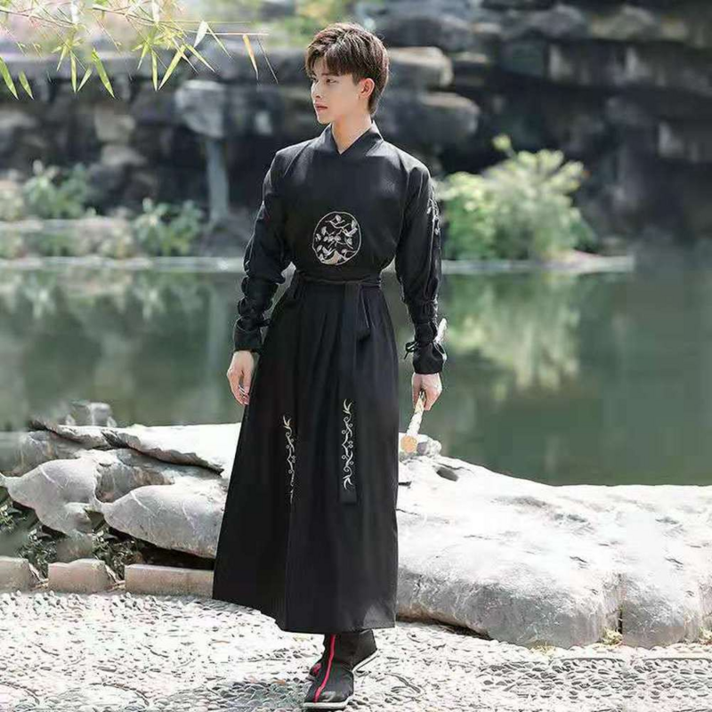 Men Hanfu Chinese Ancient Traditional Clothing Han Dynasty Swordsman Hanfu Robe Tang Suit Cosplay Costume Carnival Party Dress