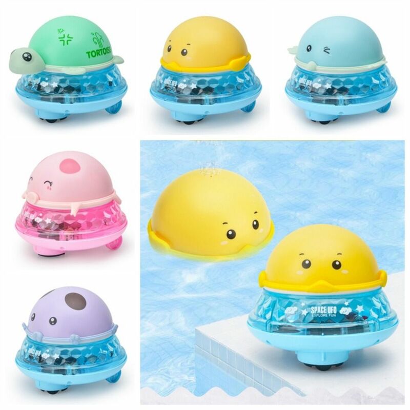 Mainan mandi bayi otomatis desain hewan kura-kura/Bebek/BURUNG/babi/beruang mainan mandi air semprot tahan lama lampu LED