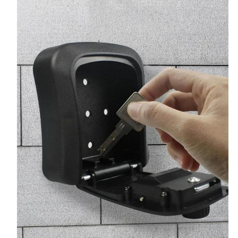 2024 New Key Lock Box 4 Digit Combination Lockboxs Wall Mounted Key Safe Waterproof Outdoor Key Hider Box for Home Office Garage