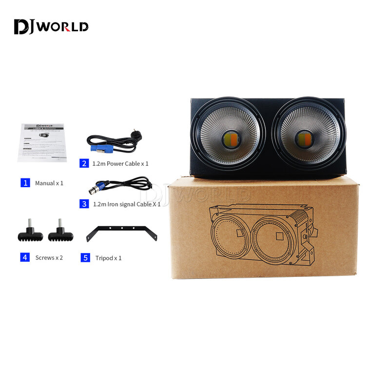 2eyes LED Par COB 200W Cool White + Warm White Light Dmx Controll Stage Background Lights For Music DJ Disco Light Theater Show