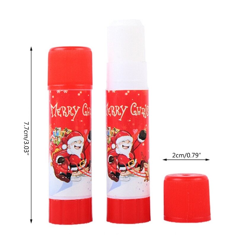 Solid Glues Sticks Washable, Fast Drying Gluesticks Christmas Stationery for Scrapbooking Card Making Gift Packing