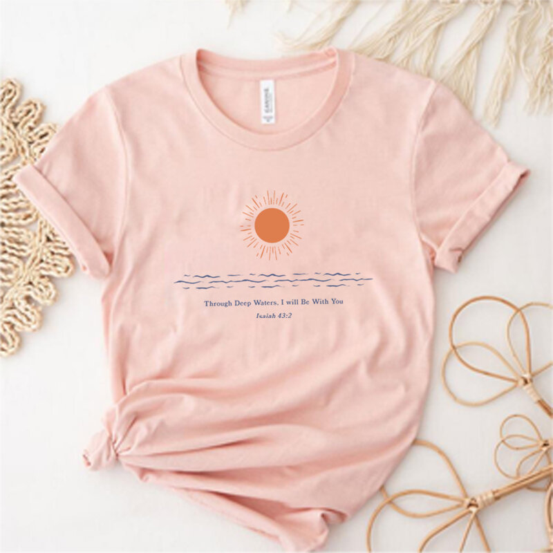 Christian Shirt Sunshine Shirts Christianity Beachy Shirt Christian Merch Catholic Tshirt Summer Time Shirt Coconut Girl Tee