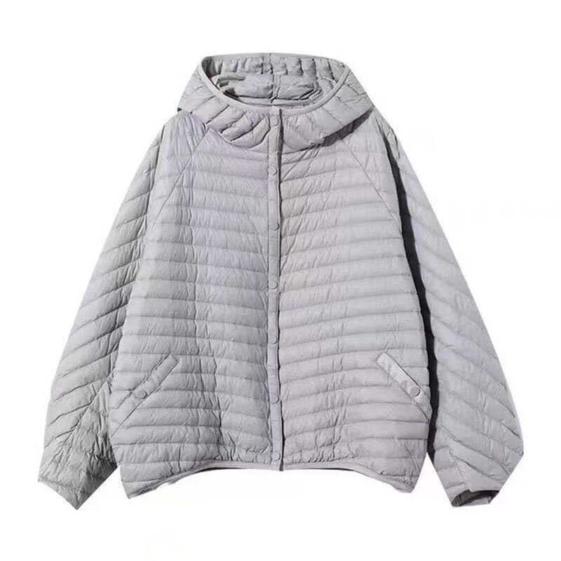 Женская легкая куртка с капюшоном, Свободная Повседневная теплая парка из хлопка, верхняя одежда, осень-зима 2024