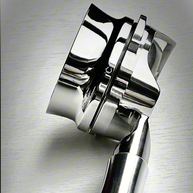 Anillo dosificador de Espresso, embudo portafiltro de acero inoxidable, Metal CNC, 58MM