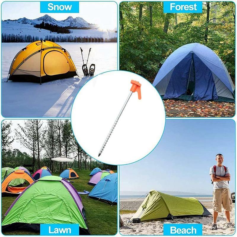 휴대용 야외 캠핑 용품, 견고한 바닥 앵커, 스틸 텐트 앵커, T 모양 나사
