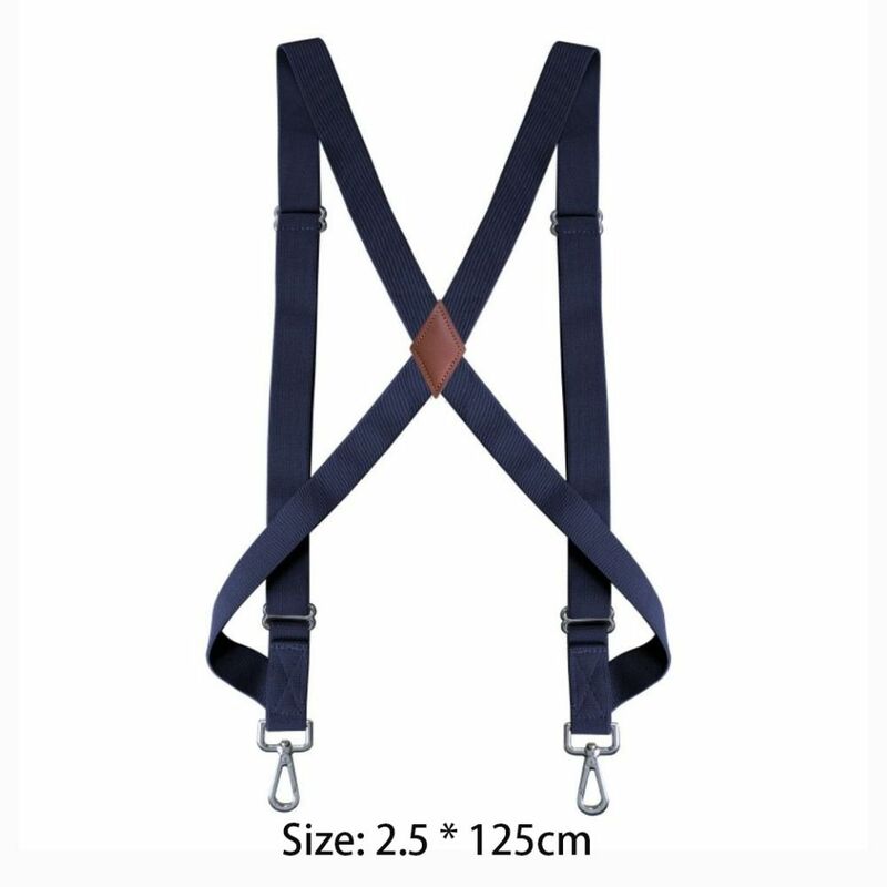 Adjustable Strap Clip Braces Suspenders 2 Hooks 2.5cm Width Trouser Straps Belt Wedding Casual X Shape Elastic Braces Men Women