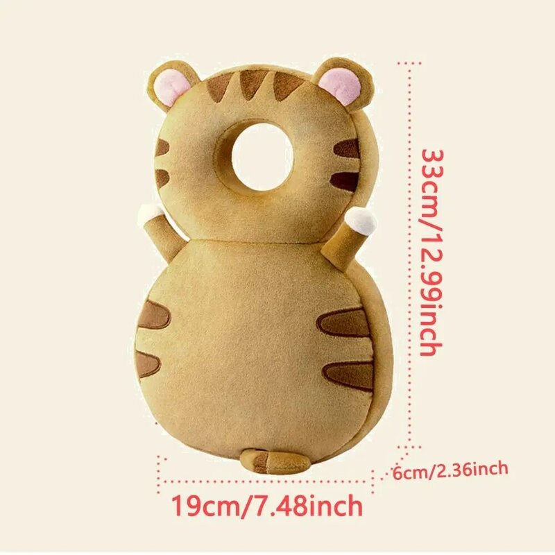 Soft Baby Walker Head Protector Cute Cartoon Baby Head Protection Cushion Cotton With Strap Backpack Wear Safety Pad Crawling